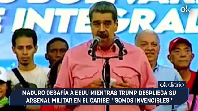 Maduro desafía a EEUU mientras Trump despliega su arsenal militar en el Caribe: Somos invencibles