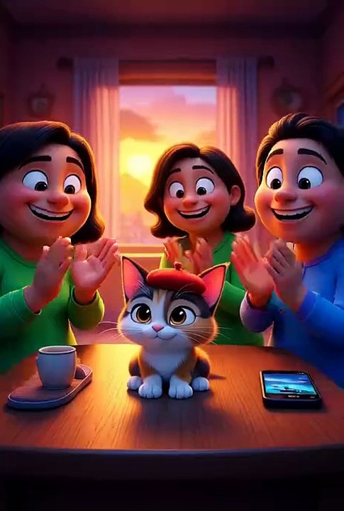 Cat animation style video