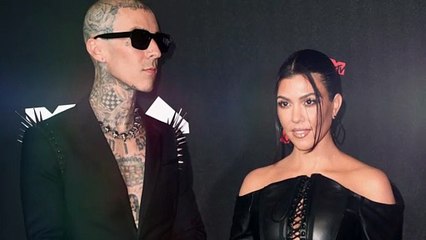 Kourtney Kardashian Photoshops Her body With Tattoos To Match Travis barker