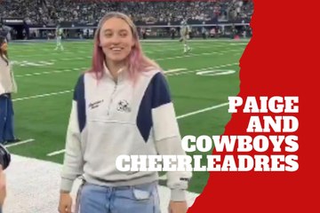 Paige Bueckers shows her cheerleading side next to the Dallas Cowboys Cheerleaders