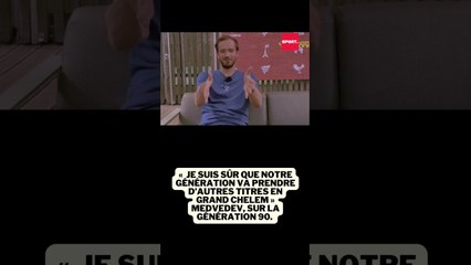 «Notre génération va prendre d’autres titres en Grand Chelem » Medvedev, sur la génération 90#tennis