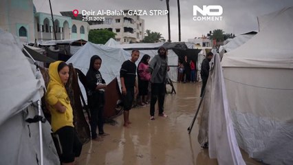Fuertes lluvias inundan campamentos en Gaza, agravan la crisis humanitaria
