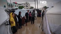 Fuertes lluvias inundan campamentos en Gaza, agravan la crisis humanitaria
