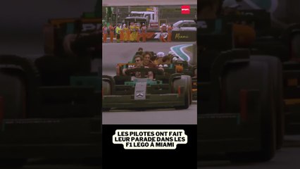 Les pilotes ont fait leur parade dans les F1 LEGO à Miami 1 #f1
