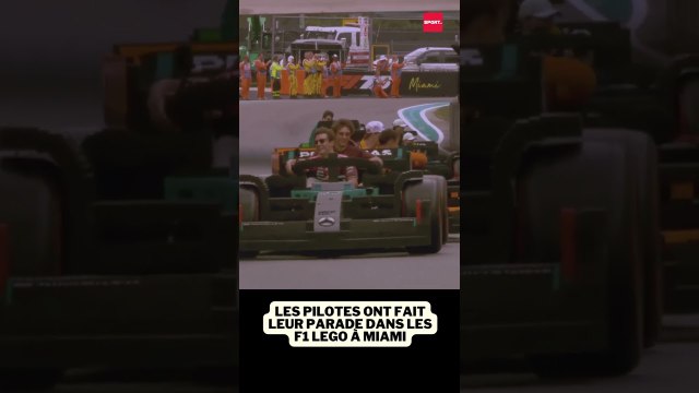 Les pilotes ont fait leur parade dans les F1 LEGO à Miami 1 #f1