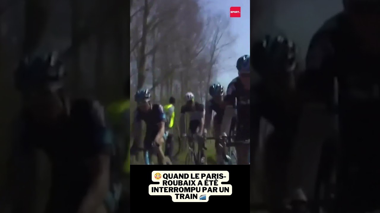 Quand le Paris-Roubaix a été interrompu par un train  #vélo