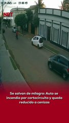 🔥 Madre e hija vivieron momentos de t3rror cuando su auto empezó a inc3ndiarse por una falla eléctrica.Gracias a su rápida reacción, ambas están a salvo.