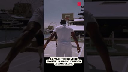 Le Yacht de rêve de monsieur Magic Johnson 😅🛥️ #nba #lakers