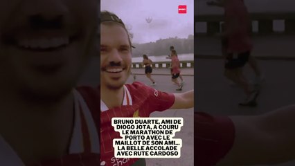 Bruno Duarte, ami de Diogo Jota, a couru le marathon de Porto avec le maillot de son ami...