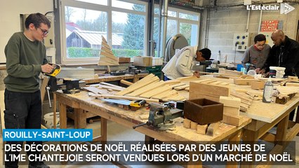 Des objets de décoration réalisés par des jeunes de l’IME Chantejoie seront vendus lors d’un marché de Noël