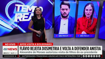 Flávio rejeita dosimetria e volta a defender PL da anistia após visita a Jair Bolsonaro
