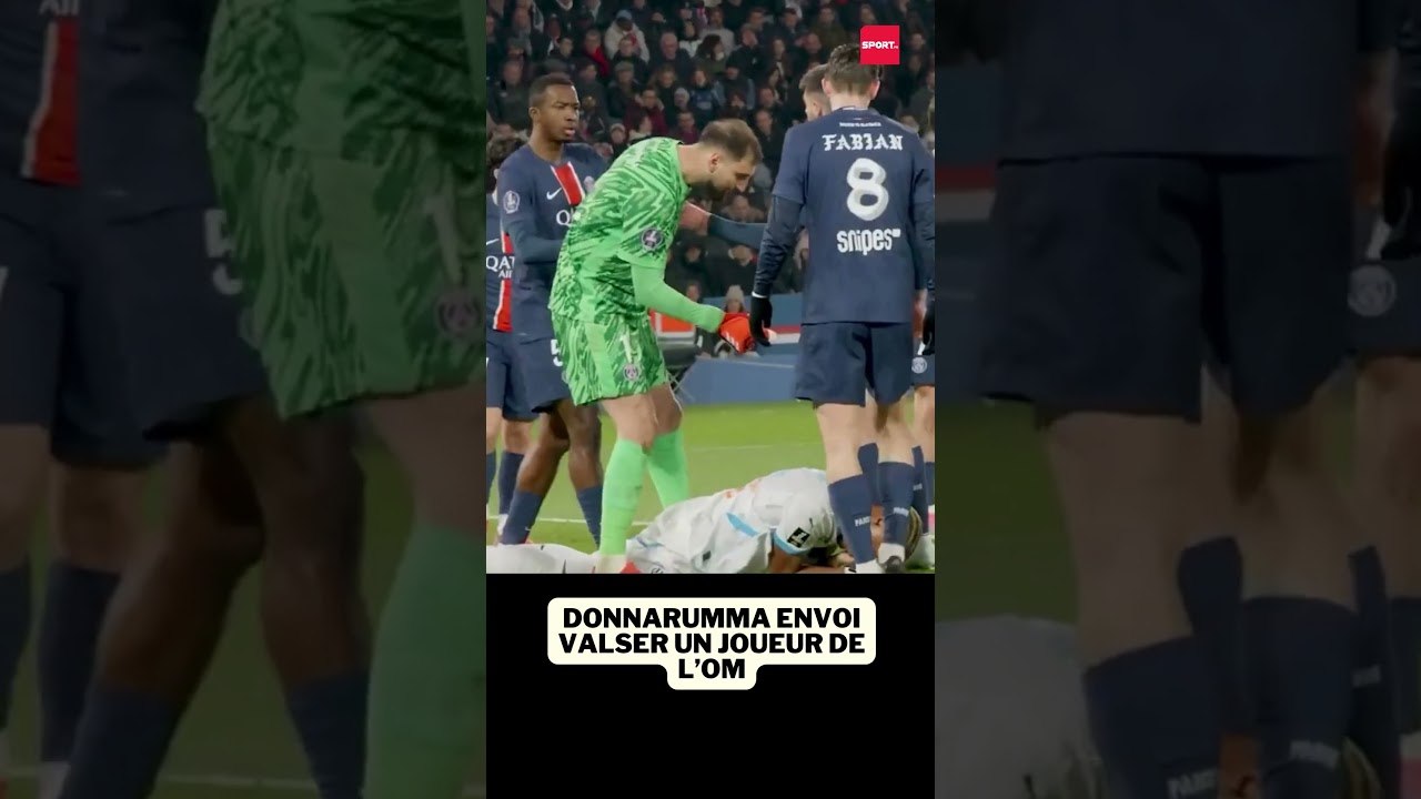 Donnarumma envoi valser un joueur de l’OM #psg  #football #ligue1