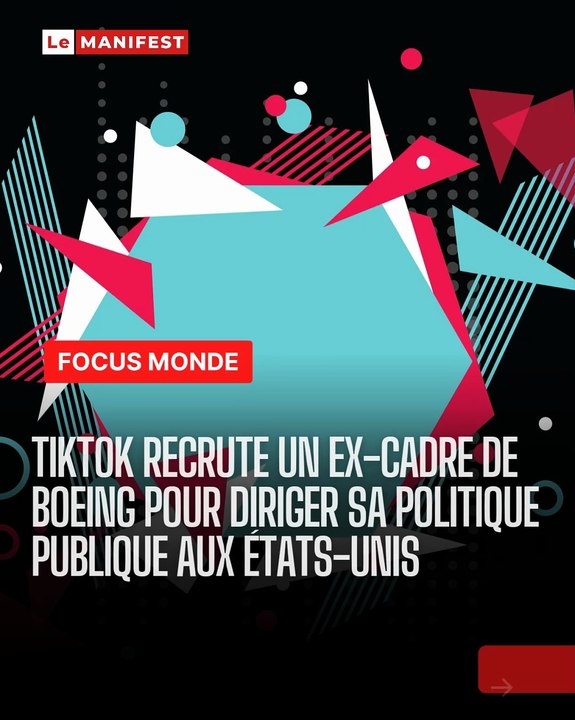 Le Manifest - 🚨🇺🇸 TikTok s’offre un ex-cadre de Boeing !📰 Ziad Ojakli devient le nouveau chef de la politique publique US de TikTok, en pleine pression de Washington pour la vente des activités américaines.