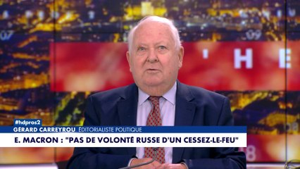 Gérard Carreyrou : «J’ai l’impression qu’Emmanuel Macron veut que le plan de paix échoue»