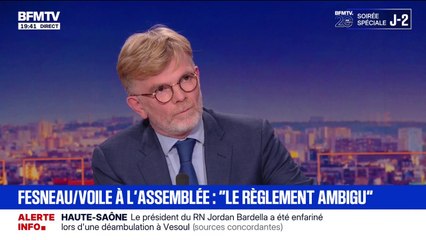Interdiction du voile pour les mineures: "Je me méfie des pays qui font la police du vêtement", déclare Marc Fesneau, président du groupe (Les Démocrates) à l'Assemblée nationale