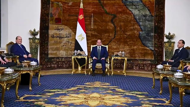 الرئيس السيسي يستقبل الوزير الأول لجمهورية الجزائر ويلتقي الرئيس التنفيذي لشركة إيني الإيطالية