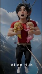 Cable Car Shakes! Two Girls Lose Balance – Animation Short #shorts