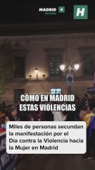 Miles de personas secundan la manifestación por el Día contra la Violencia hacia la Mujer en Madrid