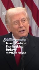 Trump Pardons Thanksgiving Turkeys at White House