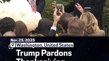 Trump Pardons Thanksgiving Turkeys ‘Gobble’ and ‘Waddle’