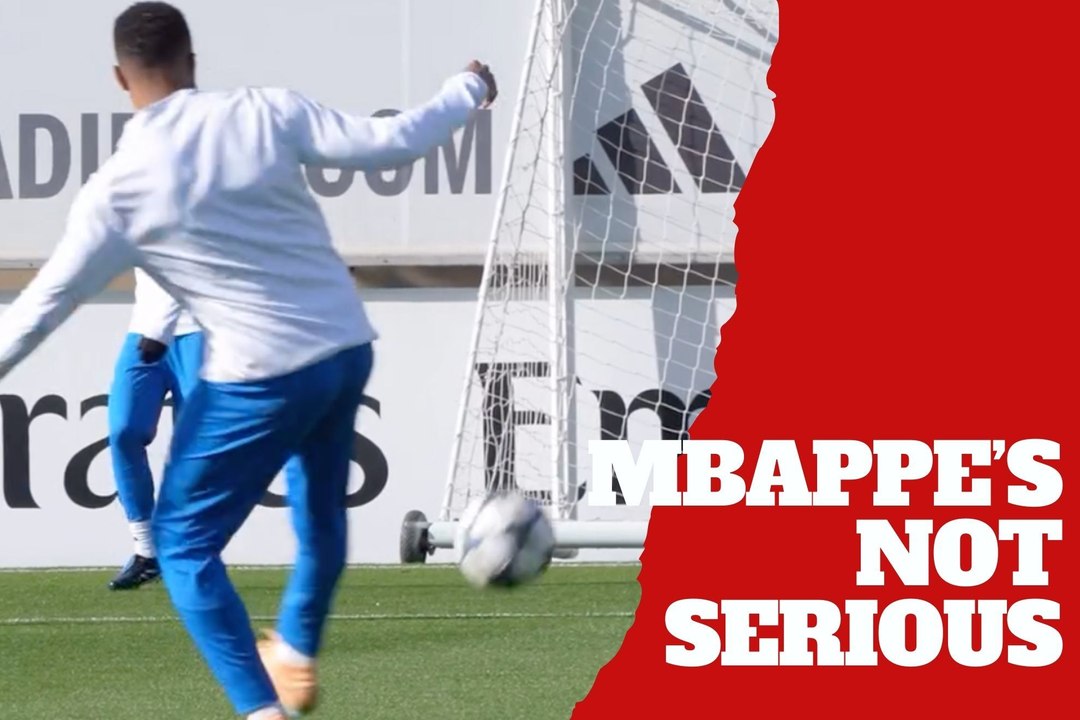 Kylian Mbappé makes a ridiculous goal during Real Madrid drill