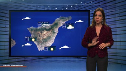 La previsión del tiempo en Canarias para el 26 de noviembre de 2025, en Atlántico Televisión.