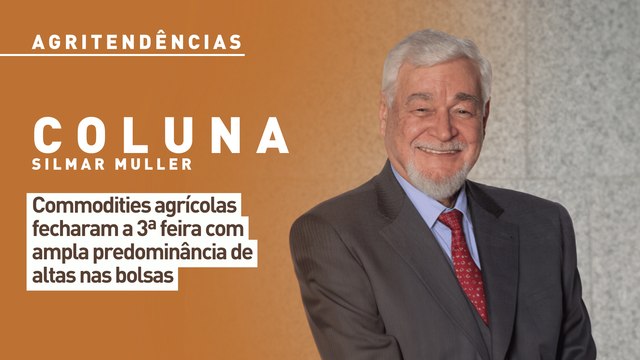 Commodities agrícolas fecharam a 3ª feira com ampla predominância de altas nas bolsas