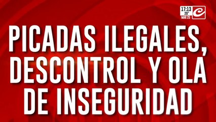 Picadas ilegales, descontrol y ola de inseguridad en Morón