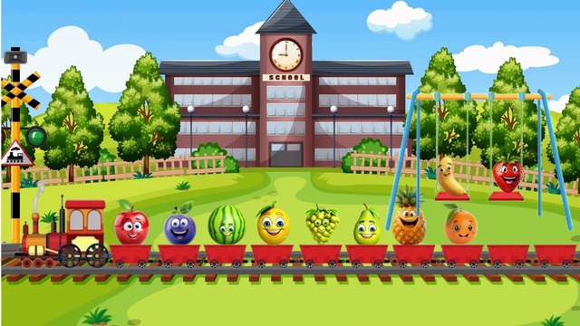 Fruit Train For Kids | Learn Fruits With Fun Characters | Educational Video For Kids