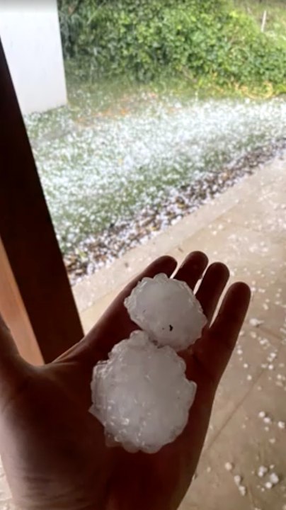 Tormenta de granizo en Brasil