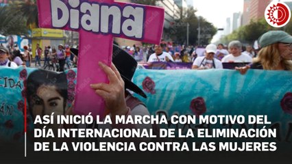 Inicia la marcha con motivo del Día Internacional  por la Eliminación de la Violencia contra las Mujeres