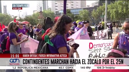Arranca la movilización en la Glorieta Amajac, mujeres exigen justicia y alto a la violencia