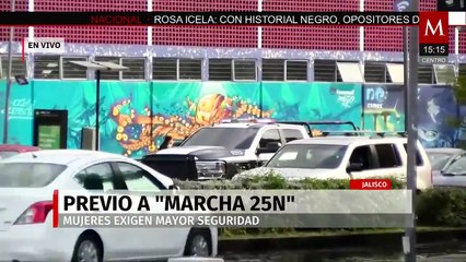 ¿Cómo está la movilización previa a la marcha del 25N en Guadalajara, Jalisco?