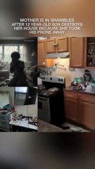 MOTHER IS IN SHAMBLES AFTER 12 YEAR-OLD SON DESTROYS HER HOUSE BECAUSE SHE TOOK HIS PHONE AWAY