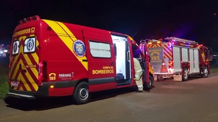 Motociclista atropela pedestre no Bairro Santa Felicidade e ambos sofrem fraturas