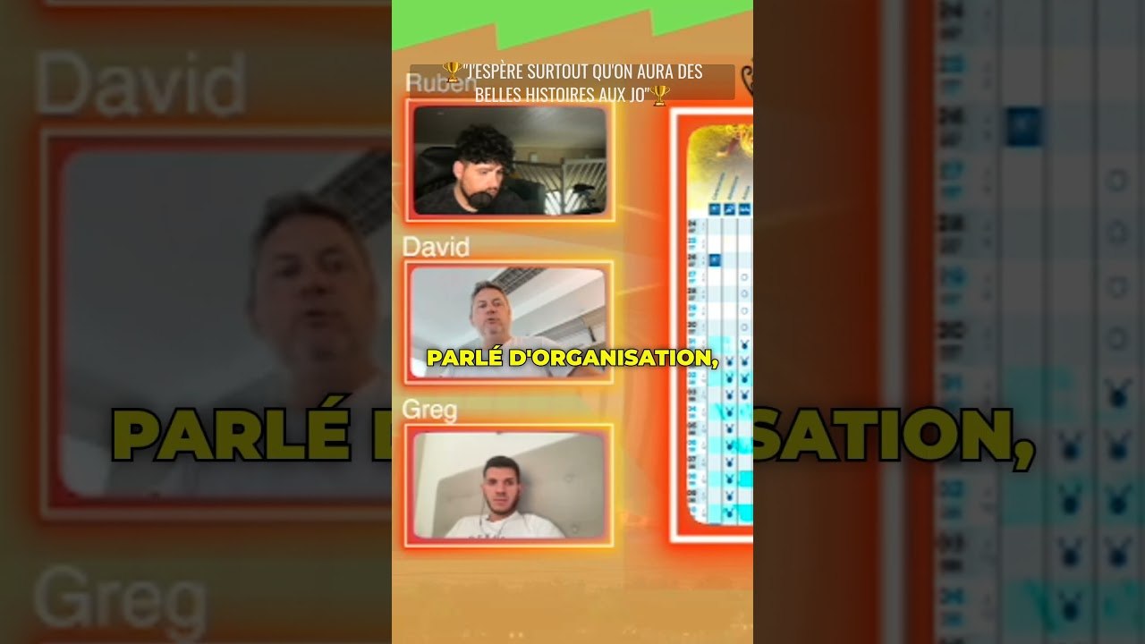 J'espère surtout qu'on aura des belles histoires aux JO