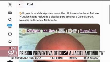 🚨¡Última Hora! Prisión preventiva a "El Pelón", por reclutar sicarios para asesinar a Carlos Manzo