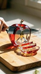 ASMR Glass Fruit Cutting