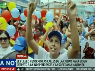 Sucrenses desbordaron las calles de pueblo en defensa de la paz y la soberanía nacional