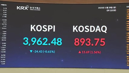 외국인 '팔자'에 코스피 하락...코스닥은 '급등' / YTN