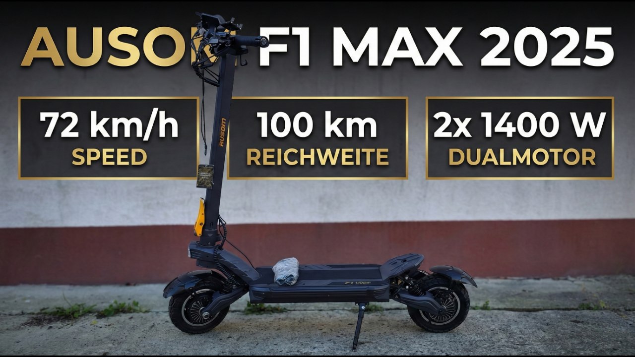 2x 1.400 W Motoren: Das kann der Ausom F1 Max wirklich!