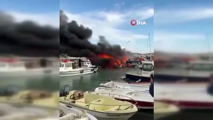 Ünlü tatil cennetinde korku dolu anlar: Alevler tekneleri sardı