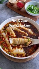 Hot & Sour Dumpling Soup #food #cooking #foodie