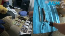 Guns, cash and major ice haul seized in sweeping Gold Coast crackdown