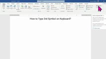 How to Type 3rd Symbol on Keyboard