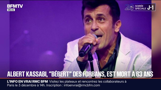 Albert Kassabi, alias Bébert , leader du groupe Les Forbans , est décédé à l'âge de 63 ans des suites d'une longue maladie