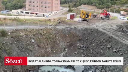 İnşaat alanında toprak kayması: 70 kişi evlerinden tahliye edildi