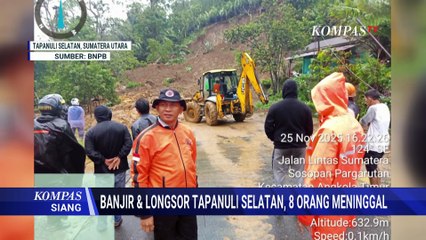 Banjir-Longsor di Tapanuli Selatan: 8 Orang Meninggal, Akses Lintas Tengah Sumatera Lumpuh