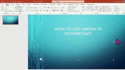 How to Add arrow symbol in powerpoint