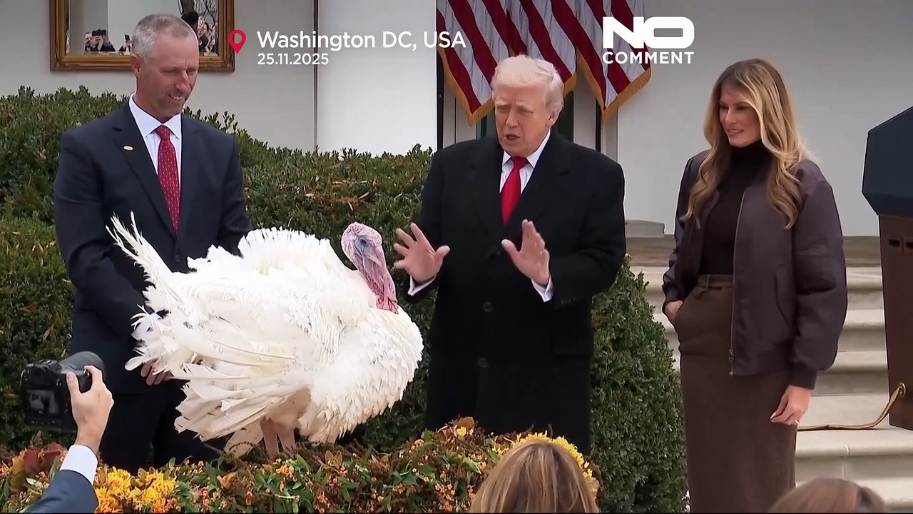 Trump begnadigt die Truthähne Waddle und Gobble beim jährlichen Thanksgiving-Ritual